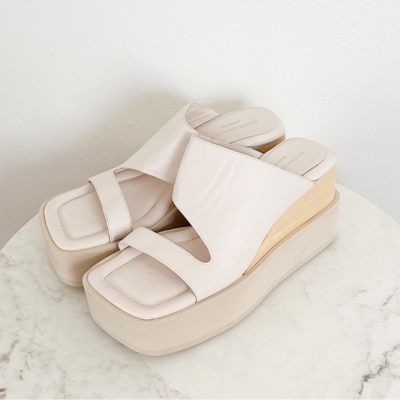NEW PALOMA BARCELO Laxyla Platform Wedge Sandals Glacial Size 40 EU 10 US - Picture 3 of 8
